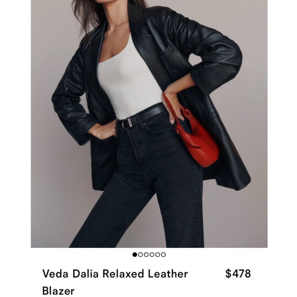 Reformation leather blazer NWT - Picture 3 of 5